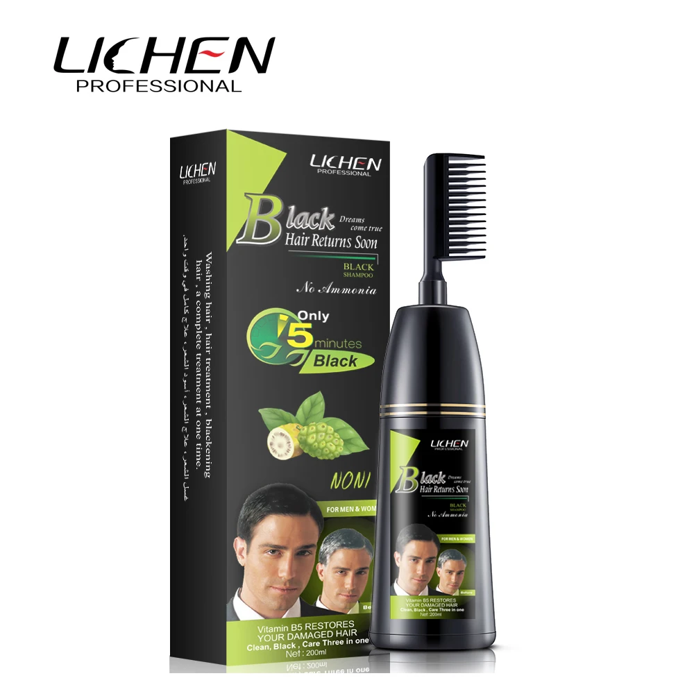 magic comb black hair color dye for men and women